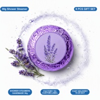 Tablette de douche artisanale à la lavande, apaisante et relaxante, coffret cadeau spa pour la douche, OEM ODM 30g