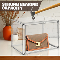 Haute transparence sac à main vitrine armoire multi-fonctionnel empilable en plastique sac à main stockage organisateur conteneur