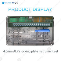Toolmed Factory 4.0mm ALPSTitanium Colonne Vertébrale Implants Pédicule Vis Alpes Plaque De Verrouillage Avancée Implants Ensemble D'instruments Vétérinaires