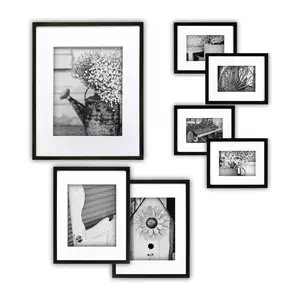 Hot Selling Set of 7 Picture Photo Frame Sets Gallery Wall Set for Hanging Display