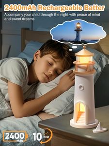 Lámpara de Faro de Luna creativa, sensor de movimiento inalámbrico, recargable, Faro de Luna, regalo para niños, lámpara de Luna, proyector de luz nocturna - Product Image 5