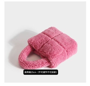 Bolso de mano peludo acolchado Bolso rizado Bolso de hombro peludo Monederos con <span class=keywords><strong>asa</strong></span> superior de felpa Invierno - Product Image 3