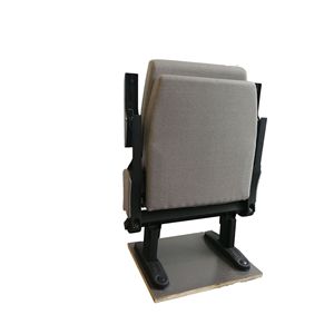 Silla Plegable para Auditorio, Tapizada en Tela Roja, con Estructura de Acero, para Salas de Conferencias Escolares - Product Image 5