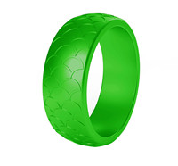 Bagues de mariage en silicone en forme de couronne de sirène, style décontracté/sportif, plaqué couleur personnalisée, bagues écailles de poisson, cadeaux pour couple, vente en gros