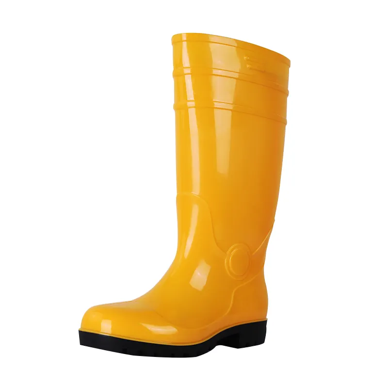 Botas de lluvia de PVC con suelas de acero, botas de seguridad antideslizantes y resistentes al desgaste para sitio de construcción, impermeables, 2022