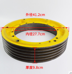 होटल के उपयोग के लिए लिफ्ट ट्रैक्शन व्हील डिफ्लेक्टर शीव स्टील सामग्री - Product Image 4