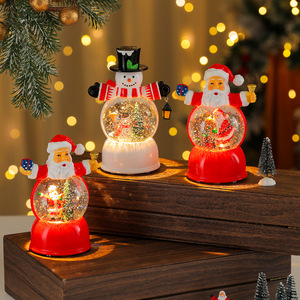 Nueva Lámpara Musical de Copo de Nieve con Agua de Santa Claus, Adorno Luminoso de Muñeco de Nieve, Regalo de Decoración Navideña - Product Image 4