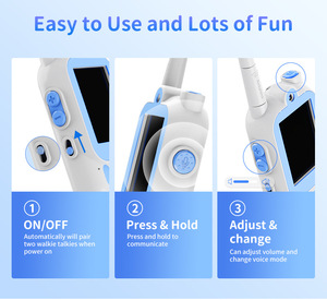 Walkie Talkies con Cámara para Niños, Regalo de Navidad o Cumpleaños, Recargables, Juguete - Product Image 3