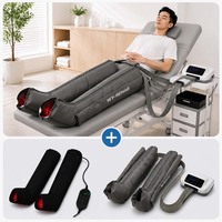 Bottes de compression à lumière rouge VU, masseur de jambes à pression réglable pour soulager les douleurs musculaires et réduire les œdèmes
