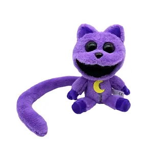 2024 all'ingrosso bestseller creature sorridenti serie di animali Horror bambole di gatto viola più colori giocattoli di peluche