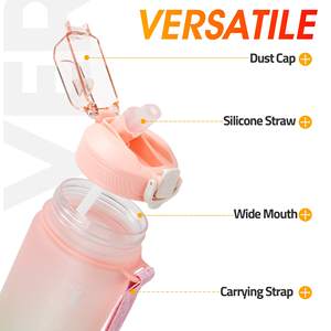 Bouteille d'eau en plastique de haute qualité en gros avec couvercle anti-fuite pour la gym, les voyages et la randonnée - Product Image 2