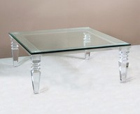 Table de meuble personnalisée en acrylique Table basse en acrylique Mobilier de salon écologique avec logo personnalisé moderne transparent 5-7 jours