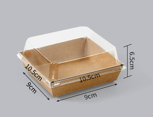 Boîte à bento, boîte à sushi, boîte à gâteau, boîte à micro-ondes, jetable, 1 compartiment, contenants en papier, boîte en papier, prix d'usine - Product Image 3
