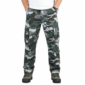 Pantalon Homme en Coton de Haute Qualité, Coupe Droite Décontractée, Taille Moyenne, Respirant et Léger - Product Image 1