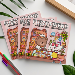 Cuốn Sách Tô Màu keo dễ thương này mạnh dạn và dễ dàng thu thập màu sắc sống động hàng ngày của những người bạn mềm mại, mịn màng - Product Image 6