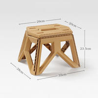 GUGU MEOW Tabouret carré pliable portable en plastique pour extérieur - Meuble de camping, pêche, changement de chaussures, chaise de jardin, utilisation pour enfants