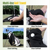 Serviette de golf en microfibre gaufrée haut de gamme avec clip magnétique en métal 40x60cm, logo personnalisé, tissage jacquard, fabricant de serviettes de sport
