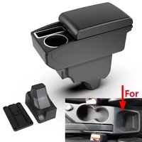 Accoudoir de voiture Peugeot 208 2019-2024, boîte de rangement de la console intérieure, porte-gobelet, organisateur, ABS/cuir PU, installation facile