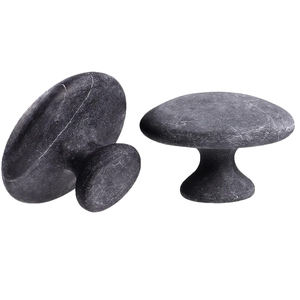Batu Pijat Bentuk Jamur, Batu Basalt Lava Alami, Alat Gua Sha untuk Terapi Pijat Spa Esensial - Product Image 1