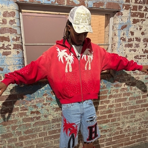 Fournisseur Vetement Hoodie 520 GSM %100 Pamuk Özel 3D Kabartmalı Baskı Düğmeli Kardigan Erkekler İçin 2025 Sokak Giyim Fermuarlı Y2K - Product Image 4