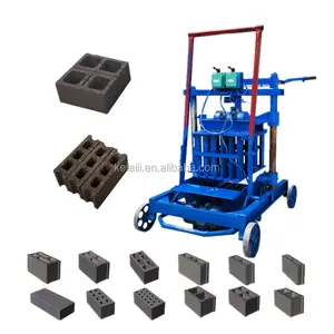 Máquina de fabricación de bloques huecos de hormigón, arena, cemento, construcción de automóviles, barato, pequeño negocio
