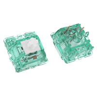 DUROCK Interrupteurs silencieux à crevettes Interrupteurs tactiles T1 silencieux RGB 67g pré-lubrifiés 5 broches Interrupteurs mécaniques silencieux à clavier MX