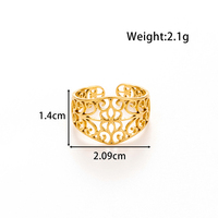 MaiNa Ensemble de bagues luxueuses en acier inoxydable plaqué or 18 carats pour femmes, motifs filigranés complexes classiques