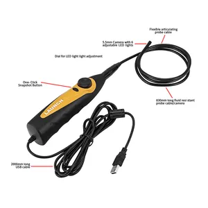 HD IP67 Video Borescope Camera 2M Cable 6 Adjustable LED Light Micro USB Type C Video Inspection LAUNCH X431 VSP600