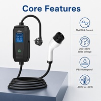Chargeur de véhicule électrique portable étanche et anti-poussière IP65, type de prise BS/Schuko, norme européenne 2, 3,5 kW