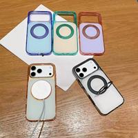 Étui de téléphone magnétique puissant en TPU PC antichoc de haute qualité avec support métallique rotatif à 360° pour iPhone 18 Pro Max 17 Pro