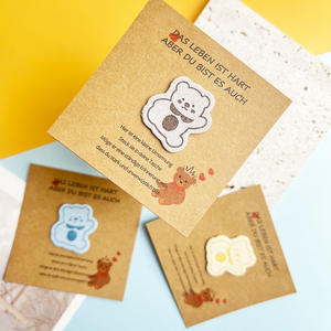 Cadeau de la Saint-Valentin, carte cadeau créative, ours en peluche en microfibre, câlin de poche, soutien émotionnel à distance, bricolage transfrontalier - Product Image 4