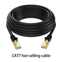 Cable de Conexión Ethernet SSTP Cat7 de Alta Velocidad, Negro, 1-100m, 15m, Cable de Conexión de 28 AWG, Marca Neutral, 8 Conductores