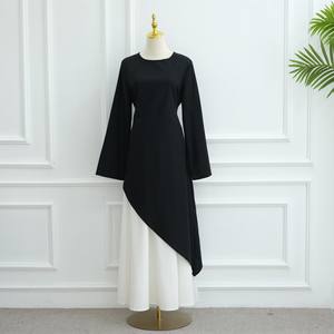 Lignes Исламская одежда, абайя, 2026, женская мусульманская индейка, женская льняная смесь, скромный комплект из 2 предметов - Product Image 6