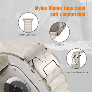 Correas de Reloj de Nailon al por Mayor para <span class=keywords><strong>Apple</strong></span> <span class=keywords><strong>Watch</strong></span> Series 10 46mm 42mm Series 9 8 7 45mm 41mm SE Ultra 2, Correa de Bucle Tejido Suave - Product Image 2