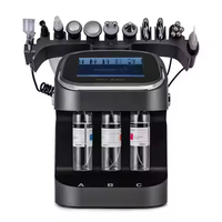 Appareil facial à jet d'oxygène 10 en 1, machine à bulles de CO2, blanchiment, hydratation, rajeunissement de la peau, nettoyage des pores, compatible US, matériau ABS, pour bureau