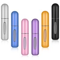 Mini Portable 5ml 8ml Aluminium Parfum Atomiseur Pompe Pulvérisateur Sérigraphie 100pcs quantité minimale de commande pour Papier Toilette Utiliser Parfum Rechargeable