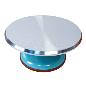 Aluminum Alloy <b>Cake</b> <b>Turntable</b> Rotating Frosting Tray For Home Decorating Round Stainless Steel Stand Blue - Product Image 3