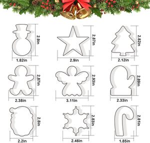 Christmas Cookie Cutter Food Grade Stainless Steel Christmas <b>Biscuit</b> Cutter Custom Snowflake Xmas Baking Tool for Christmas <b>Gift</b> - Product Image 2