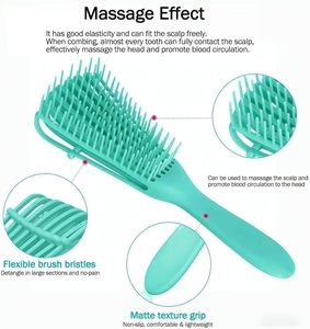 Customized Fashionable Multifunctional TPEE Environmentally Friendly Massage <b>Brush</b> Suitable for Home Salon Hair <b>Brushes</b> - Product Image 4