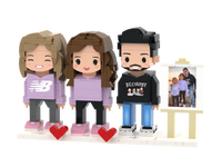 Figura de Bloques de Construcción de Plástico Personalizada a Partir de Foto, Retrato de Ladrillos Personalizado, Regalo para Cumpleaños o Aniversario