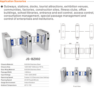 Portão de Barreira Personalizável Mingxu com Código QR/Rosto/Impressão Digital/Palmilha, Serviço ODM, Impressão de Logotipo Disponível - Product Image 2