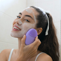 Spatule vibrante étanche épurateur de visage outils de nettoyage brosse de nettoyage de visage en silicone