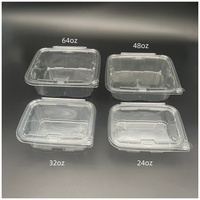 Contenants alimentaires jetables en plastique PET transparent anti-effraction pour les repas à emporter