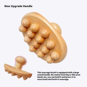 Peine de masaje Meridiano de cuerpo entero de madera maciza de 14 cuentas, masajeador de fatiga doméstico de calefacción Universal para la cabeza de la cara, calmante - Product Image 4