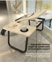 Table d'appoint moderne pliable et réglable pour ordinateur portable, table inclinable pour lit, table d'étude portable peu encombrante pour la maison, le dortoir et les enfants