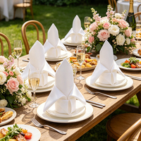Serviettes en tissu satiné damassé lisse en gros - Serviettes de table en tissu doux pour hôtels, restaurants, mariages et banquets