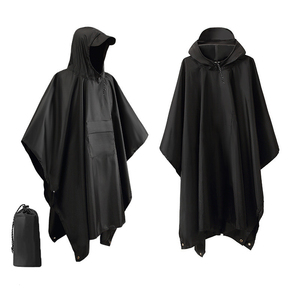 محمول للكبار وصديقةل Poncho تنفس ومقاوم للماء PU طلاء شعار الديكور للرجال والنساء - Product Image 5