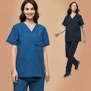 Uniformes Médicos Personalizables ANNO de Alta Calidad, Camiseta de Uniforme Médico Corta, Logotipo Personalizado, Tops de Spandex con Técnicas de Impresión - Product Image 4
