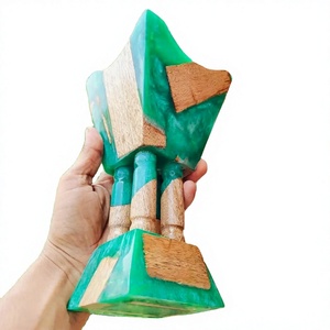 Exclusive Wooden Epoxy Resin Art Bakhoor Burner Incense Holder for Luxury <b>Home</b> Decor, Eid Ramadan Gift Sets & Interior Styling - Product Image 1