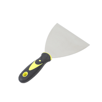 Ensemble de grattoirs à mastic ergonomiques à manche en plastique bicolore, lame en acier antirouille, outils manuels pour la réparation de plâtre et de cloisons sèches